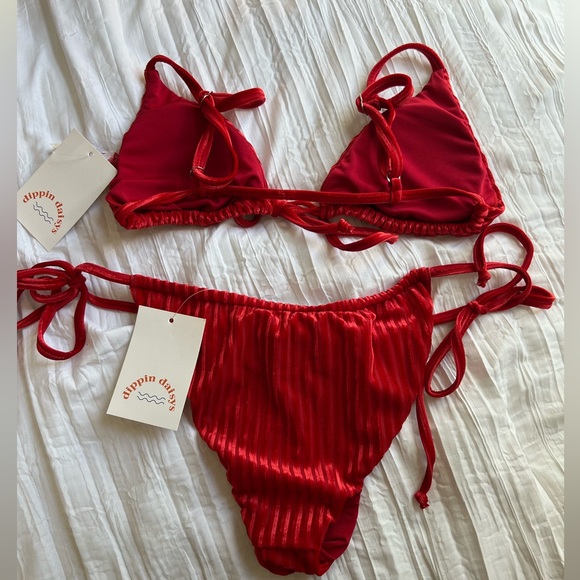 Dippin daisys cove tie front triangle bikini top - Picture 3 of 3